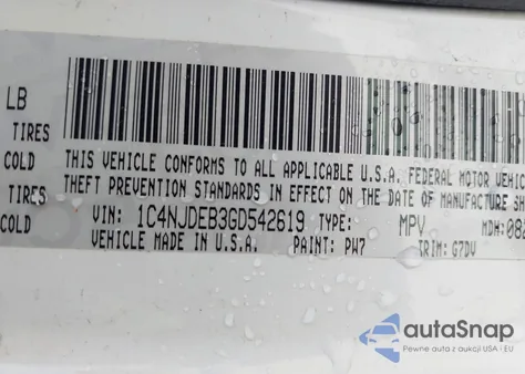2016 Jeep Compass Latitude from USA, damaged, VIN 1C4NJDEB3GD542619